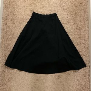 xs - collectif - black a-line swing skirt